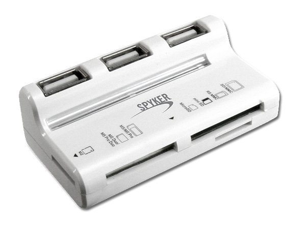 LECTEUR DE CARTES USB v2.0 AVEC HUB USB 3 PORTS