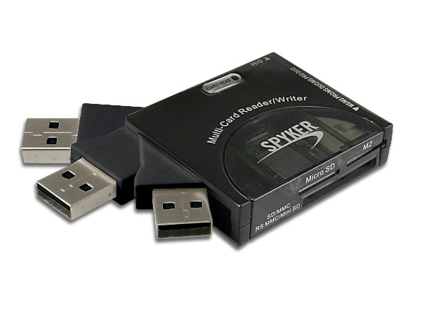 Lecteur Carte mémoire compact SD - micro SD - SDHC - M2 - Memory stick,  connexion USB 2.0