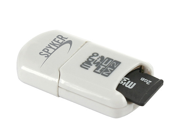 MINI LECTEUR USB CARTE MICRO SD / M2 C909-WH