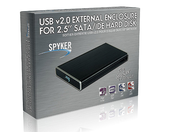 BOITIER EXTERNE USB v2.0 POUR DISQUE DUR 2½'' SATA/IDE