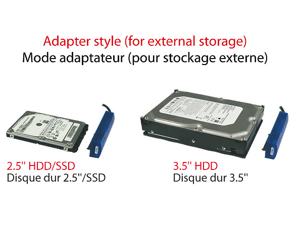 STATION D'ACCUEIL USB v3.0  POUR DISQUE DUR SATA 3.5’’/2.5’’