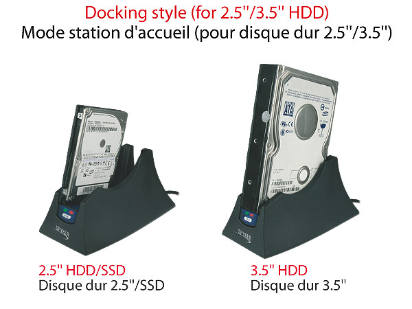 STATION D'ACCUEIL USB v3.0 POUR DISQUE DUR SATA 3.5''/2.5