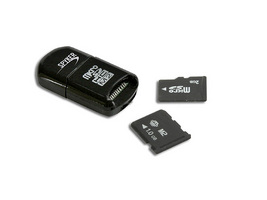 MINI LECTEUR USB CARTE MICRO SD / M2 C909-BK