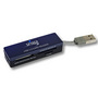 MINI LECTEUR DE CARTES MEMOIRES USB v2.0 C04-BLU